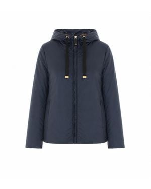 Max Mara Greenh The Cube Padded Jacket With Drip-Proof Canvas - Blue