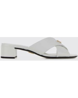 Prada Heeled Sandal - White