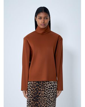 Saint Laurent Organza Top - Brown
