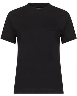 Jacquemus Le Grosgrain Cotton T-Shirt - Black