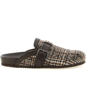 Brunello Cucinelli 'Dazzling' Sabots - Brown