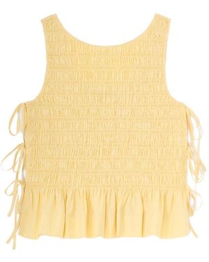 Ganni Organic Cotton Top - Yellow