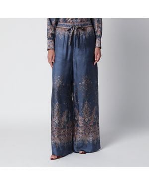 Zimmermann Valiant Silk Pants - Blue