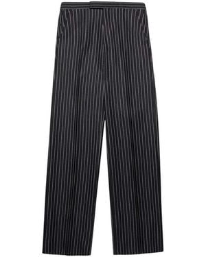 Tom Ford Colbert High-Waisted Wide-Leg Pants - Blue