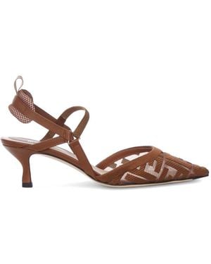 Fendi Colibrì Lite Slingback Pumps - Brown