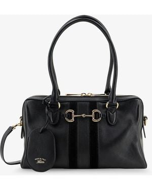 Gucci Leather Bauletto Borsetto Shoulder Bag - Black