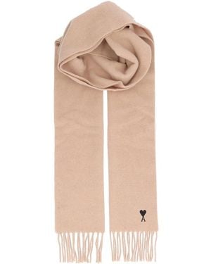 Ami Paris Ami Scarf - White