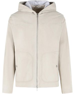 Eleventy Light Sheepskin Jacket - White