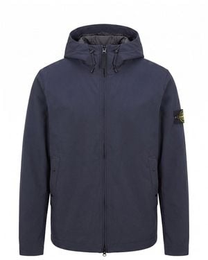 Stone Island Soft Shell-R_E.Dye Short Parka - Blue