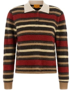 Guest In Residence 'Grizzly Cropped Rugby' Polo Shirt - Red