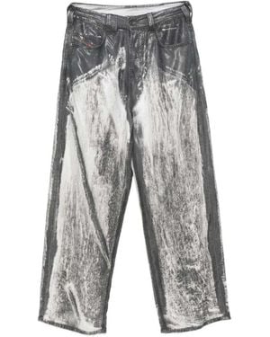 DIESEL D-Enim-M Pants With 1997 Applique - Gray