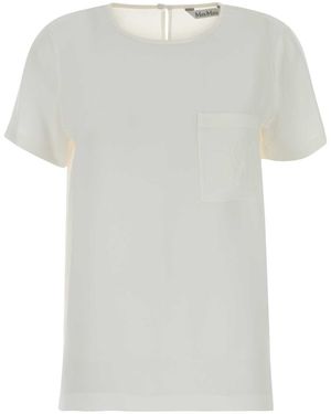 Max Mara Silk Pagano T-Shirt - White