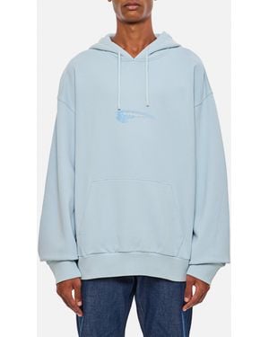 Givenchy Drawstring Hooded Cotton Sweatshirt - Blue