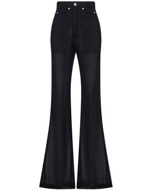 Rick Owens Bolan Bootcut Semi-Transparent Pants - Blue