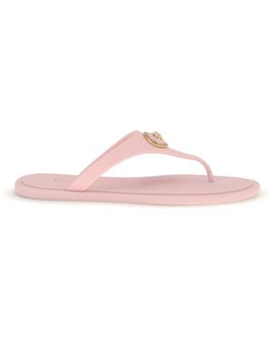 Versace Rubber Thong Sandals - Pink