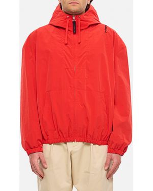 Marni Zipped Hooded Jacket - Red