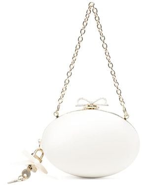 Self-Portrait Neutrals Clutch Bags - White