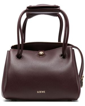 Loewe Madrid Small Leather Handbag - Brown