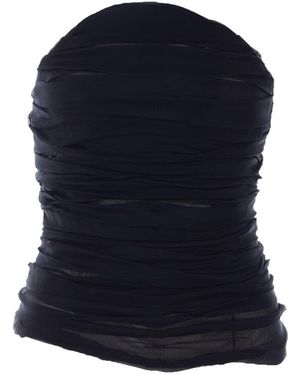 Balenciaga Fitted Bustier Top - Blue