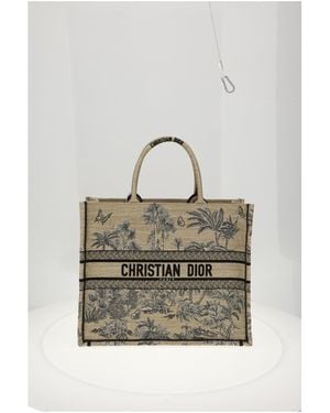 Dior Dior Booktote L Palm Rafia - Gray