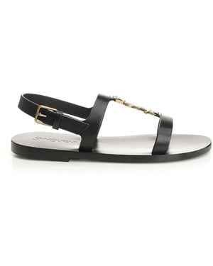 Saint Laurent "Cassandra" Sandals - White