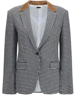 Tom Ford Houndstooth Cashmere Jacket - Gray