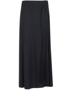 Giorgio Armani Swamp Wool Skirt - Black