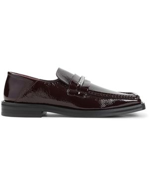 Martine Rose Fold Back Bovine Leather Loafers - Black