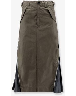 Sacai Cotton Skirt - Green