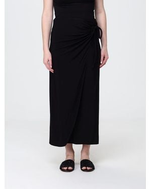 Max Mara Viscose Wrap Skirt - Black