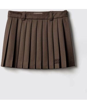 Miu Miu Pleated Skirts for Women | Lyst