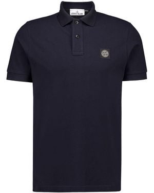 Stone Island Logo Ghost Polo M/C - Blue