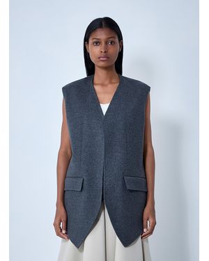 Bottega Veneta Double Face Wool Vest - Blue