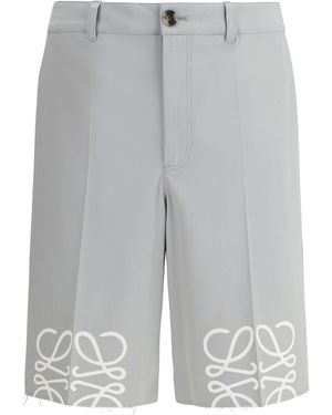 ショートパンツ LOEWE White Leather Shorts Loewe Leather Shorts in White | Lyst