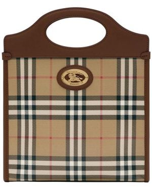Burberry Neutrals Tote Bags - Brown