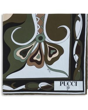 PUCCI Orchidee Silk Scarf - Black