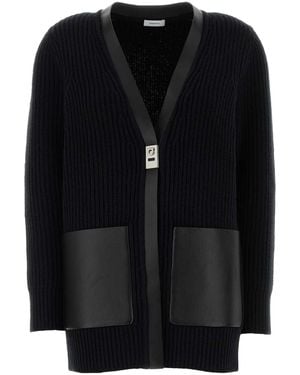 Ferragamo Salvatore Wool Cardigan - Black