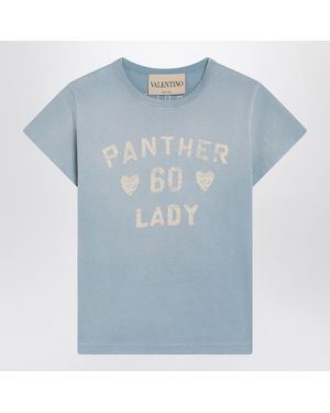 Valentino Light Panther Lady T-Shirt - Blue