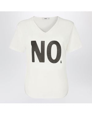 Fendi Ivory Jersey T-Shirt With €˜Noi†Print - White