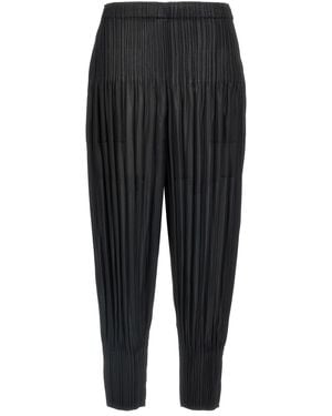 Issey Miyake Polyester Casual Pants - Black