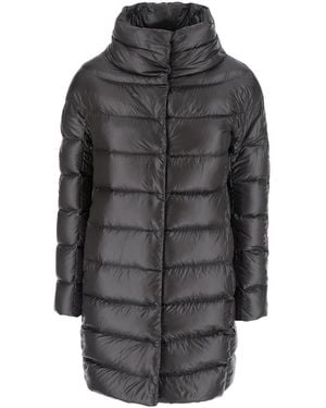 Herno Down Jacket Dora With High Collar And Long Sleeves - Gray
