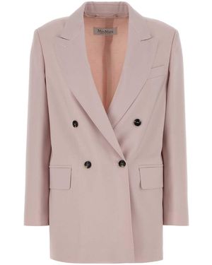 Max Mara Maximally Tailored Wool-Blend Ombrosa Blazer - Pink