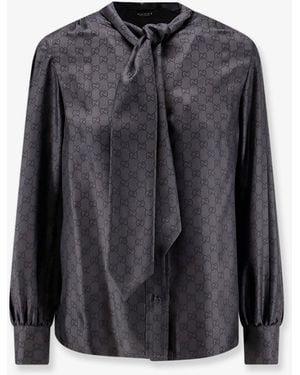 Gucci Primavera Gg Silk Shirt - Black