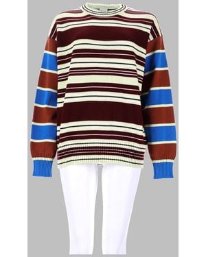 Paul Smith Lambswool & Cotton Crewneck Sweater - Blue