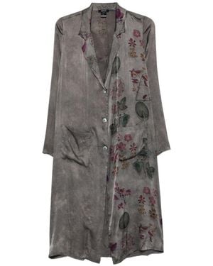 Avant Toi Silk Dust Coat - Gray