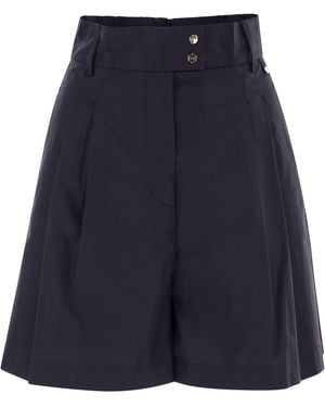 Herno Stretch Cotton Bermuda Shorts - Blue