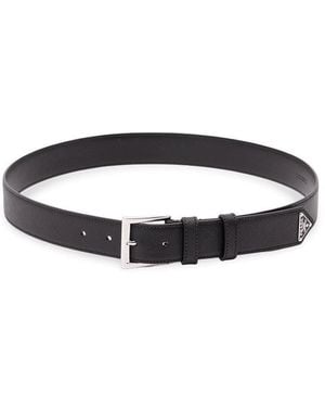 Prada Saffiano Leather Belt - White