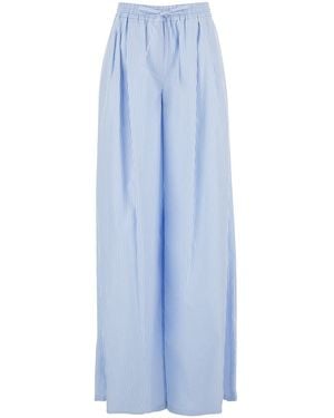 Dolce & Gabbana Dolce & Gabbana Light Pants With Elasticated Waistband And Striped Pattern - Blue