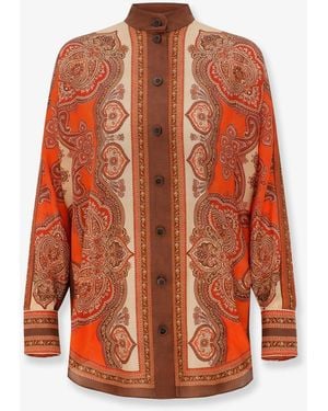 Zimmermann Shirt Mahon Dolman Silk - Orange