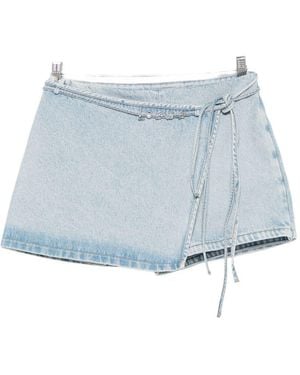 Loewe Paula's Ibiza Denim Cotton Shorts - Blue